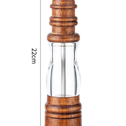 Wooden Pepper Grinder, Manual Salt and Pepper Grinder, with Visual Window Adjustable