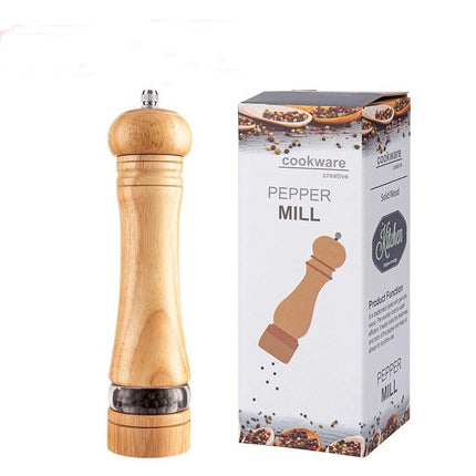 Pepper Grinder Set, Wooden Salt and Pepper Mills with Adjustable Coarseness, Refillable Manual Pepper Mill Grinder for Home Cook