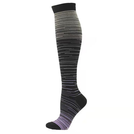 Compression Socks for Men & Women Non-Slip Long Tube Ideal for Running,Nursing,Circulation-E