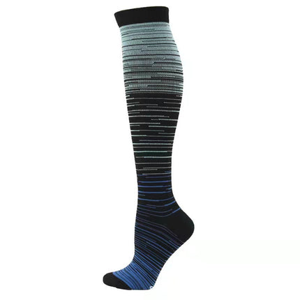 Compression Socks for Men & Women Non-Slip Long Tube Ideal for Running,Nursing,Circulation-E