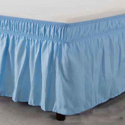 Wrap-Around Bed Skirt for King And Queen Size Beds Elasticized Draped Dust Ruffle for Easy Fit Wrinkle-Resistant, Fade-Resistant Bed Skirt