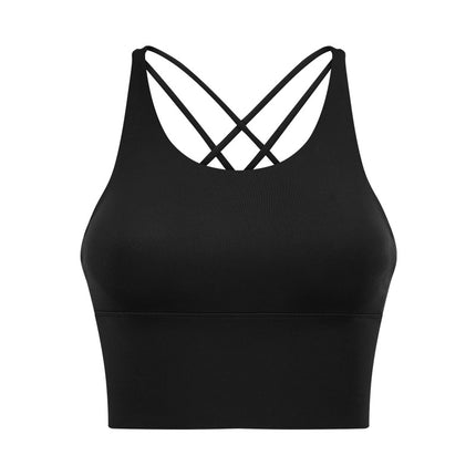 Sports bras for women, straps cross back sports underwear yoga wear women's sexy backless fitness bra padded bra