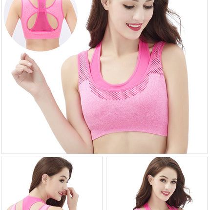 Sports bra fake two pieces shockproof yoga running double layer tank top double layer underwear breathable fitness bra