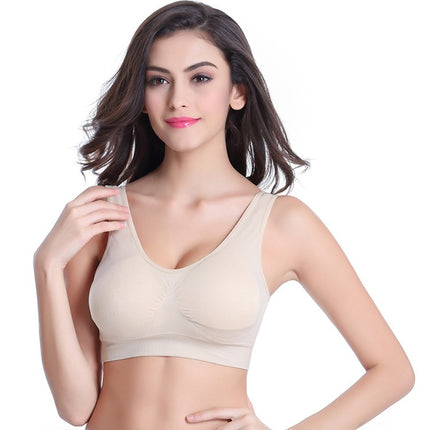 Women's Sports Bra Non-Steel Ring Comfortable Breathable Underwear Sleeping Bra Non-marking Bra