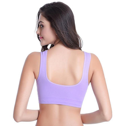 Women's Sports Bra Non-Steel Ring Comfortable Breathable Underwear Sleeping Bra Non-marking Bra