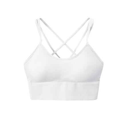 Women's Sports Bra Cross Cross Back Padded Sling Sports Bra Yoga Bra