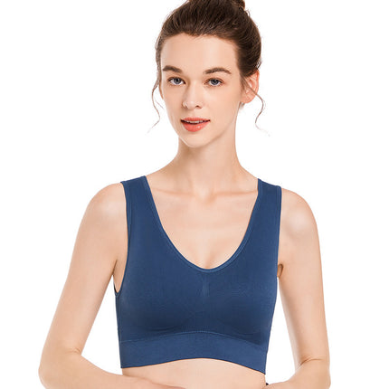 Women's Sports Bra, Seamless Comfort Sports Style Undershirt with Removable Padded Bra 1