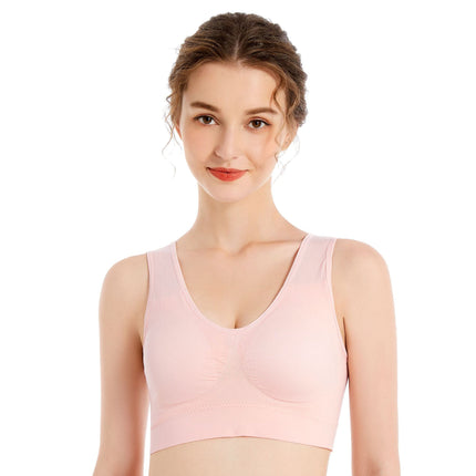 Women's Sports Bra, Seamless Comfort Sports Style Undershirt with Removable Padded Bra 1