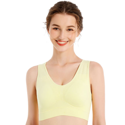 Women's Sports Bra, Seamless Comfort Sports Style Undershirt with Removable Padded Bra 1