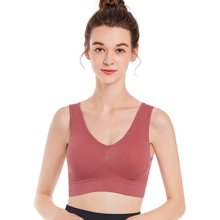 Women's Sports Bra, Seamless Comfort Sports Style Undershirt with Removable Padded Bra 1