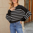 Black striped kraim sweater