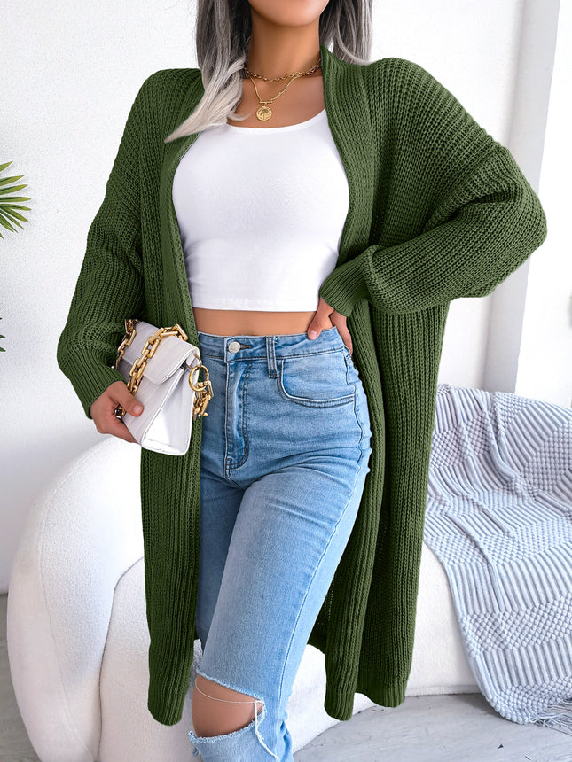 Women's Casual Lapel Long Cardigan Sweater Jacket Simple and Exquisite Oversized Loose Knitted Sweater Jumper