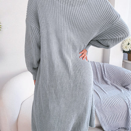 Women's Casual Lapel Long Cardigan Sweater Jacket Simple and Exquisite Oversized Loose Knitted Sweater Jumper