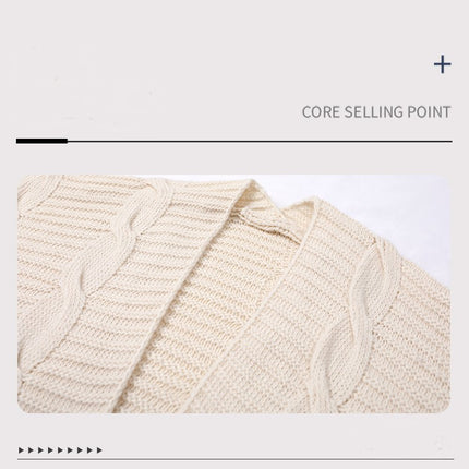 Women's Winter Coat, Women's Coat Knitted Cardigan Knitted Loose Casual Mid-Length Cardigan Sweater Pocket Coat