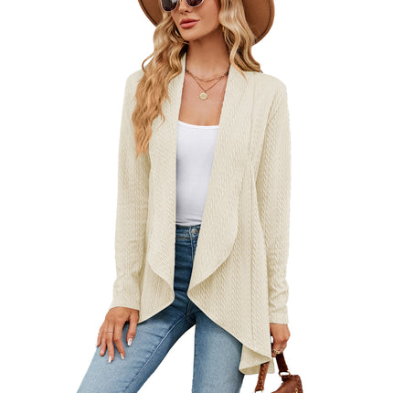 Women's tops Autumn and winter long-sleeved solid color loose cardigan tops women's knitted jacket