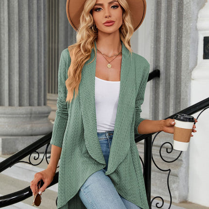 Women's tops Autumn and winter long-sleeved solid color loose cardigan tops women's knitted jacket