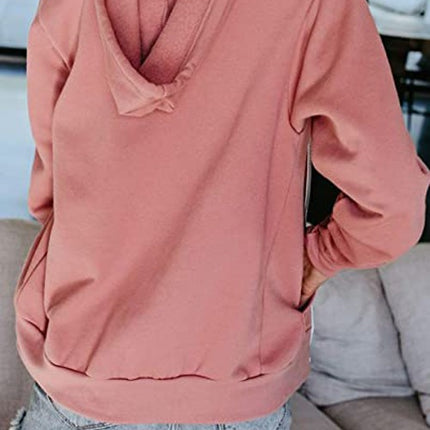 Women's Autumn and Winter Long Sleeve Zipper Hooded Jacket Solid Color Sweatshirt Jacket With Kangaroo Pocket Cardigan Jacket