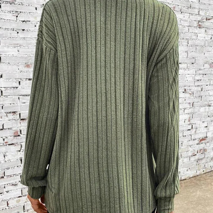 Women's Spring and Autumn Cardigan Knit Jacket Tops Long Sleeve Cardigan Line Knit Solid Color Casual Loose Outerwear Jacket