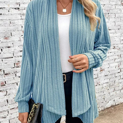 Women's Spring and Autumn Cardigan Knit Jacket Tops Long Sleeve Cardigan Line Knit Solid Color Casual Loose Outerwear Jacket