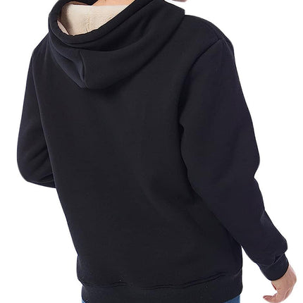 Women's Winter Thick Warm Padded Lined Drawstring Hooded Sweatshirt with Pocket Pullover Top Women's Hooded Sweatshirt