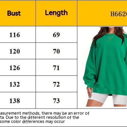 Women's Oversized Sweatshirt Sweatshirt Long Sleeve Top Women's Oversized Sweatshirt Round Neck Loose Sweatshirt Casual Pullover