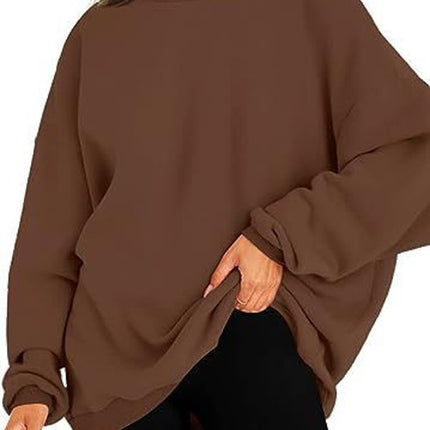 Women's Casual Hoodie Long Sleeve Padded Pullover Top Solid Color Fashion Loose Casual Sweatshirt