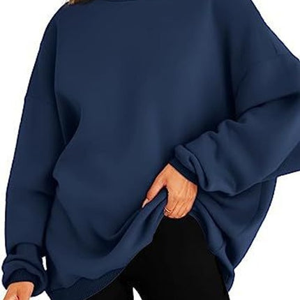 Women's Casual Hoodie Long Sleeve Padded Pullover Top Solid Color Fashion Loose Casual Sweatshirt