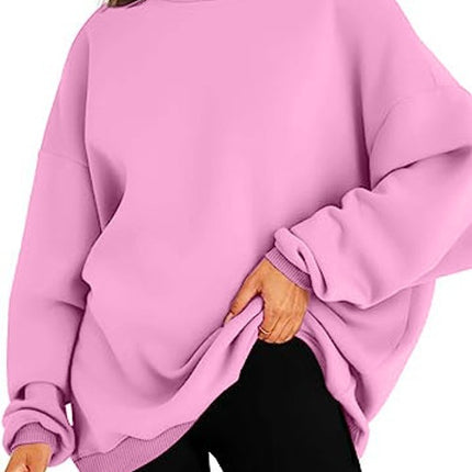 Women's Casual Hoodie Long Sleeve Padded Pullover Top Solid Color Fashion Loose Casual Sweatshirt