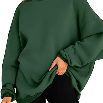 Women's Casual Hoodie Long Sleeve Padded Pullover Top Solid Color Fashion Loose Casual Sweatshirt