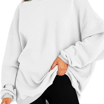 Women's Casual Hoodie Long Sleeve Padded Pullover Top Solid Color Fashion Loose Casual Sweatshirt