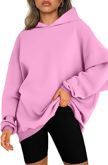 Women's Tops Out Hoodie Casual Fall Pullover Trendy Hoodie Loose Cute Tops Long Sleeve Hooded Sweatshirt