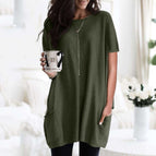 Short -sleeved army green