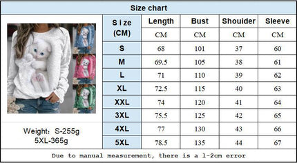 Women's Cute Wrinkle Collar Long Sleeve Casual Tie-Dye Thin Section Pullover Sweatshirt Fashion Animal Pattern Printed Round Neck Top Shirt