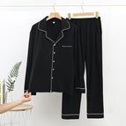 X2117 black cardigan double long