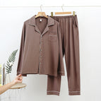 X2117 coffee cardigan double long