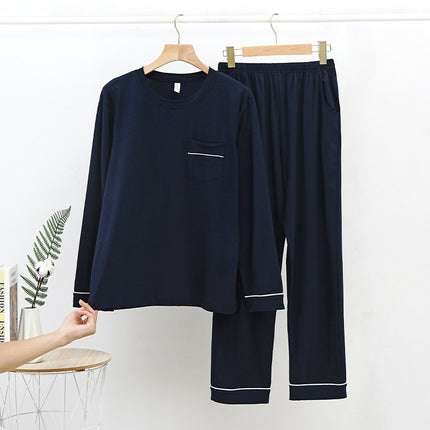 Modal thin spring and summer men and women long-sleeved pajamas set modal homewear men and women suit