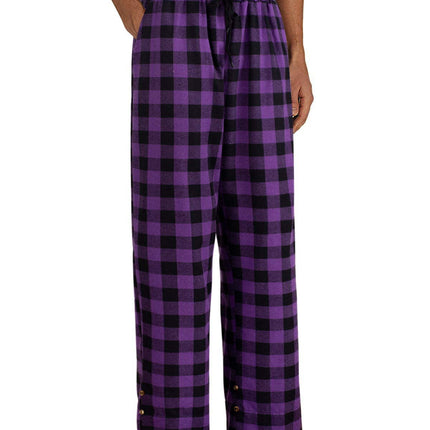 Spring and Autumn Men's Plaid Sleeping Pants Single Strip Loose Casual Home Sleeping Pants for Men