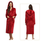 Women's robe wine red