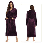 Women's robe hat deep purple