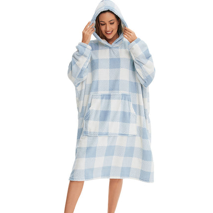 Womens Long Hooded Bathrobe Fleece Full Length Bathrobe with Hood Winter Sleepwear