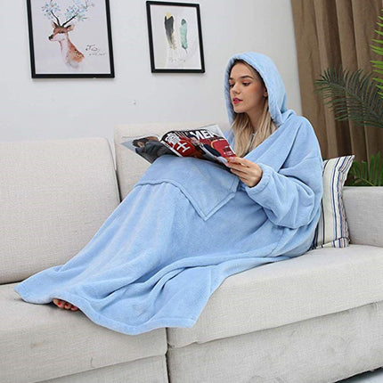 Womens Long Hooded Bathrobe Fleece Full Length Bathrobe with Hood Winter Sleepwear