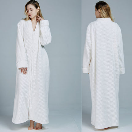 Facecloth robe couple thickened and lengthened and fattened nightgown men and women