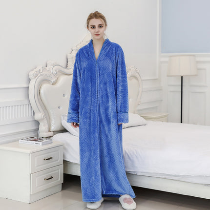 Facecloth robe couple thickened and lengthened and fattened nightgown men and women