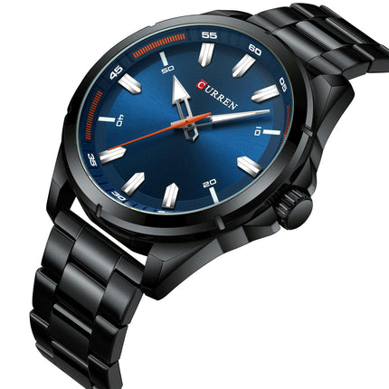 Men's Fashion Watches, Stainless Steel Strap wristwatches Waterproof Quartz Business Watch for Men