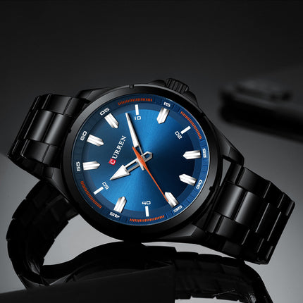 Men's Fashion Watches, Stainless Steel Strap wristwatches Waterproof Quartz Business Watch for Men