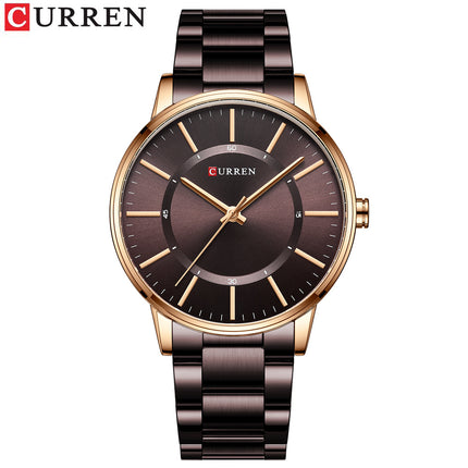 Men's Watches Fashion Waterproof Stainless Steel Analogue Quartz Watch Business Leisure Wrist Watch for Men