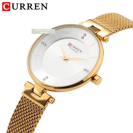 Women's Fashion Watches Ladies Quartz Watches Stainless Steel Band Wrist Watch Women Waterproof Leisure Watches