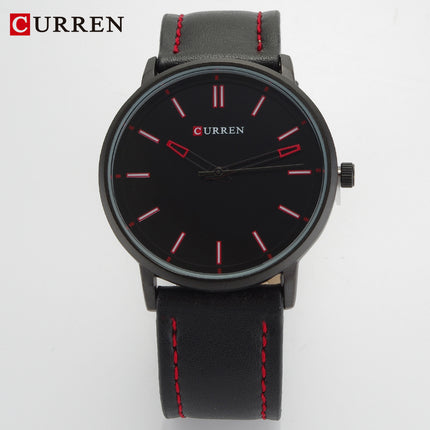 Men's Watches Business Men's Quartz Wristwatches Leather Band Casual Water Resist Analog Watch for Men