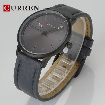 Men's Watches Business Men's Quartz Wristwatches Leather Band Casual Water Resist Analog Watch for Men