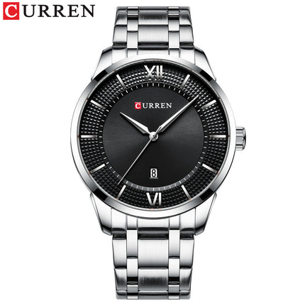 Men's Watches, Date Analogue Waterproof Business Stainless Steel Bracelet Watches, Fashion Business Watch for Men